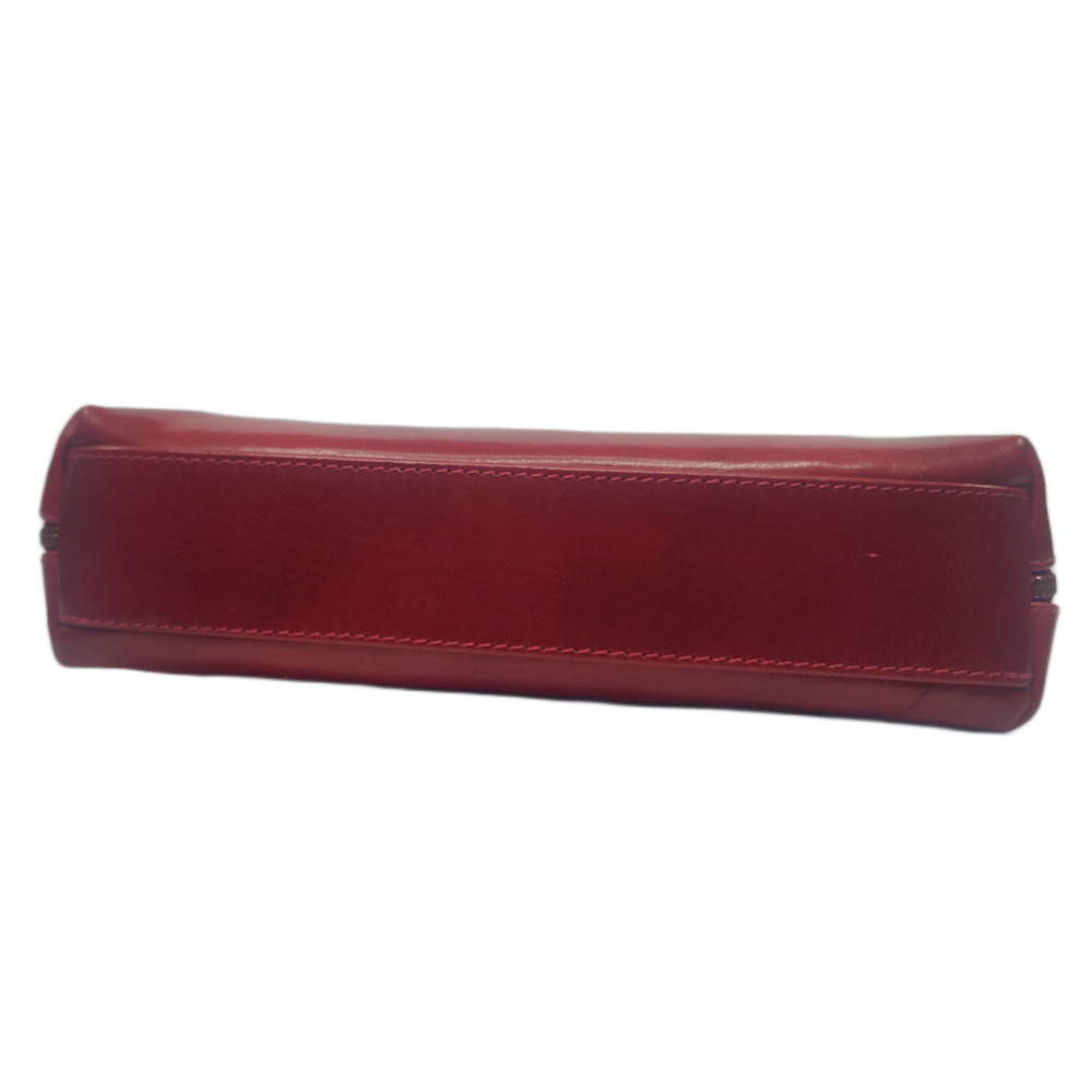 Charlie Leather Caterina Rich Red Double Handle Small Shoulder Bag -NWT - Picture 5 of 13